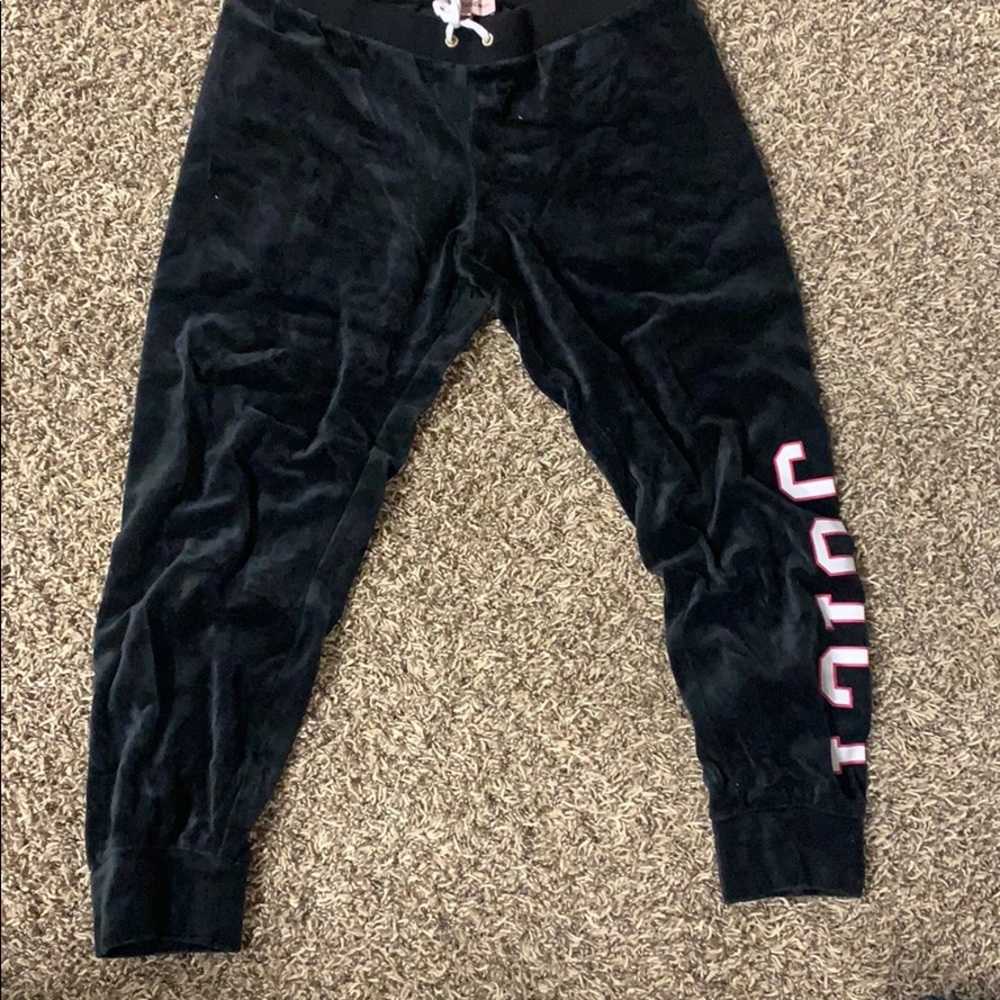 Black juicy velour joggers